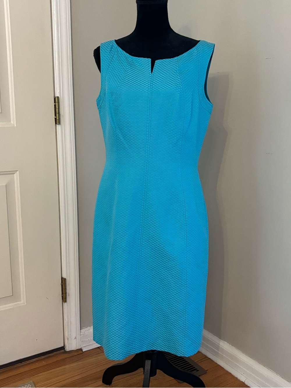Talbots Sleeveless Blue Sheath Dress